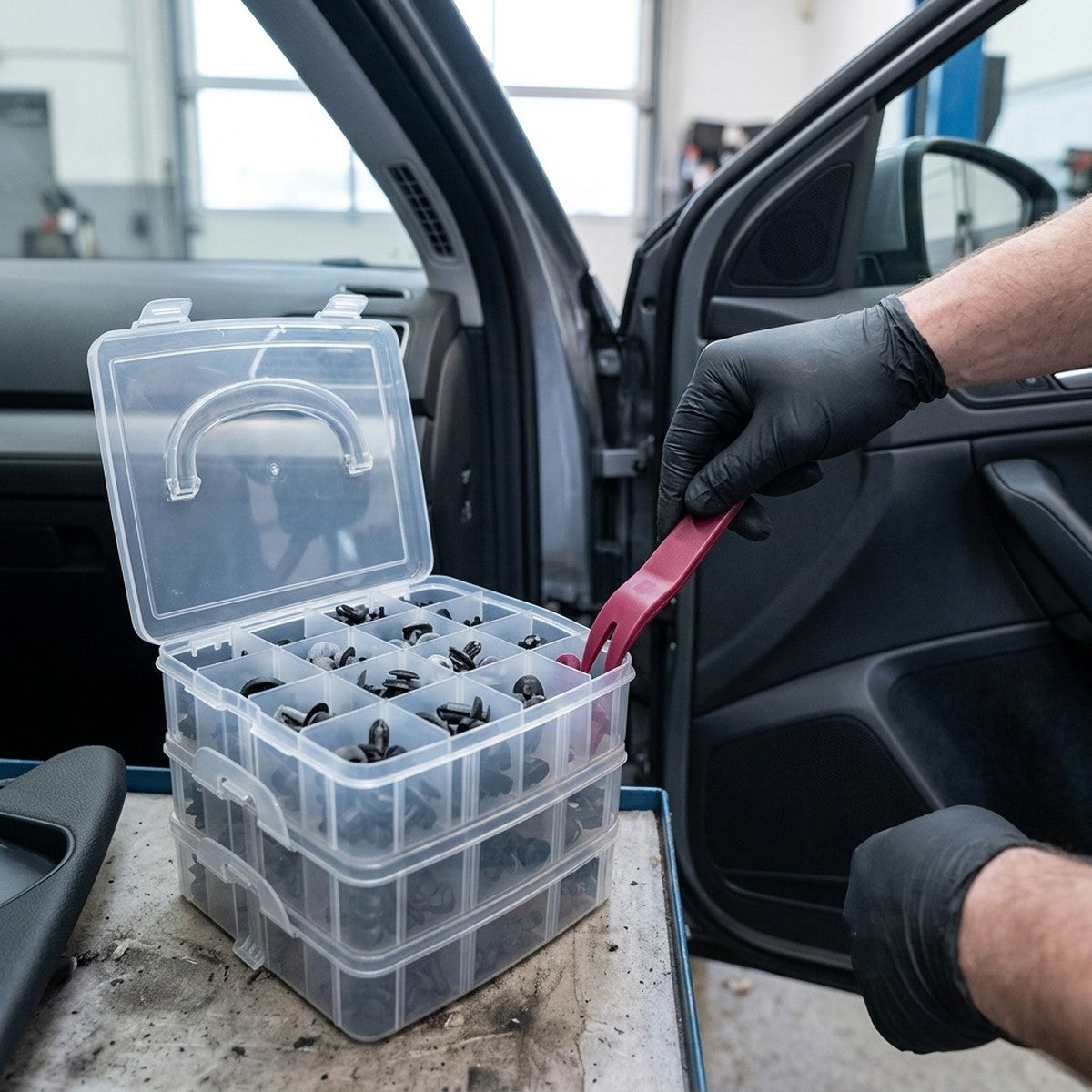 Car Clamps Kit — in use