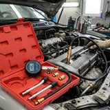 Gasoline Engine Compression Tester — in use