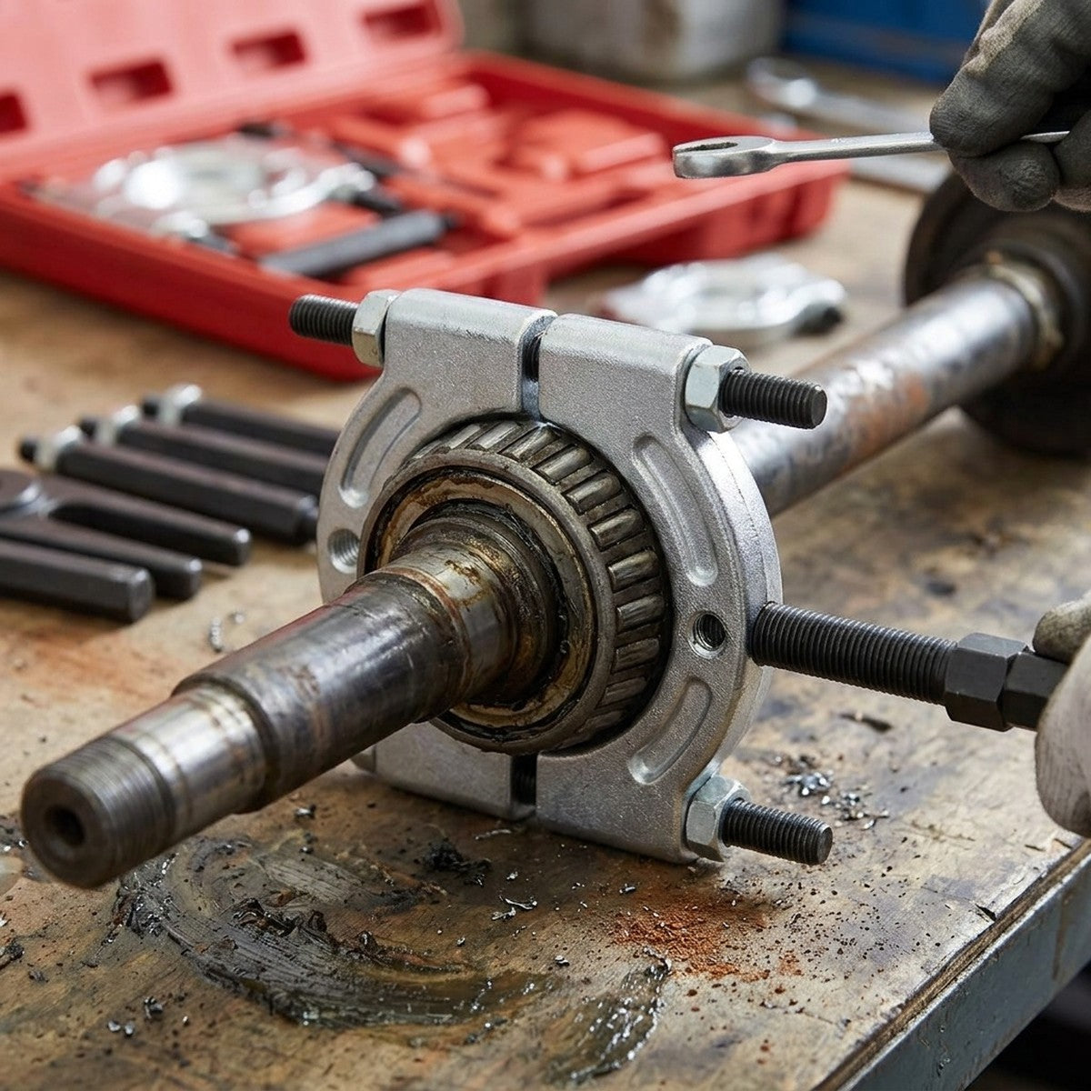 Plate Puller Tool — in use