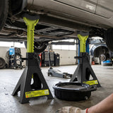 3 Ton Floor Jack With Latch — in use
