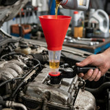 Universal Plastic Oil Funnel — in use